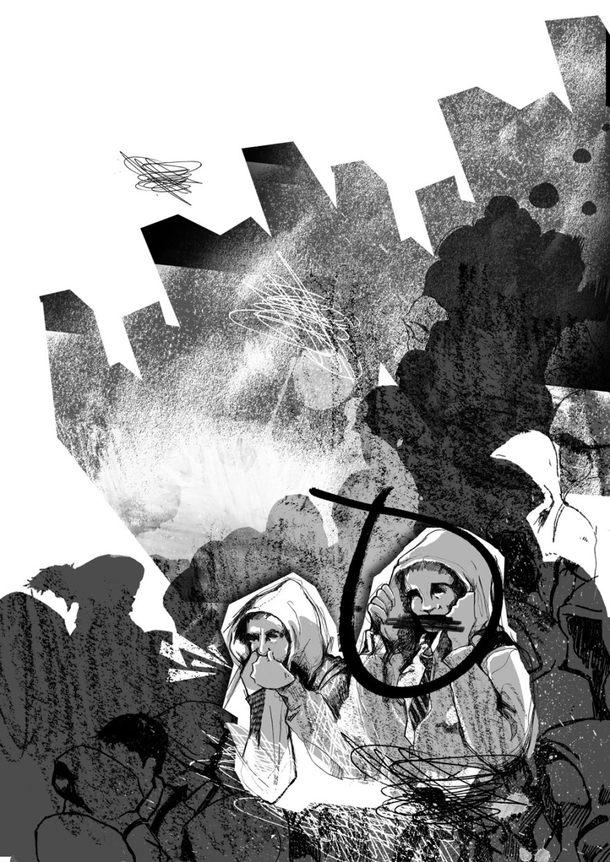 A teenage boy witnesses a murder, yet is unable to confess to what he has seen. The extract details the strict rules of gangdom in an urban school and the necessity to keep your head down and your hood up.